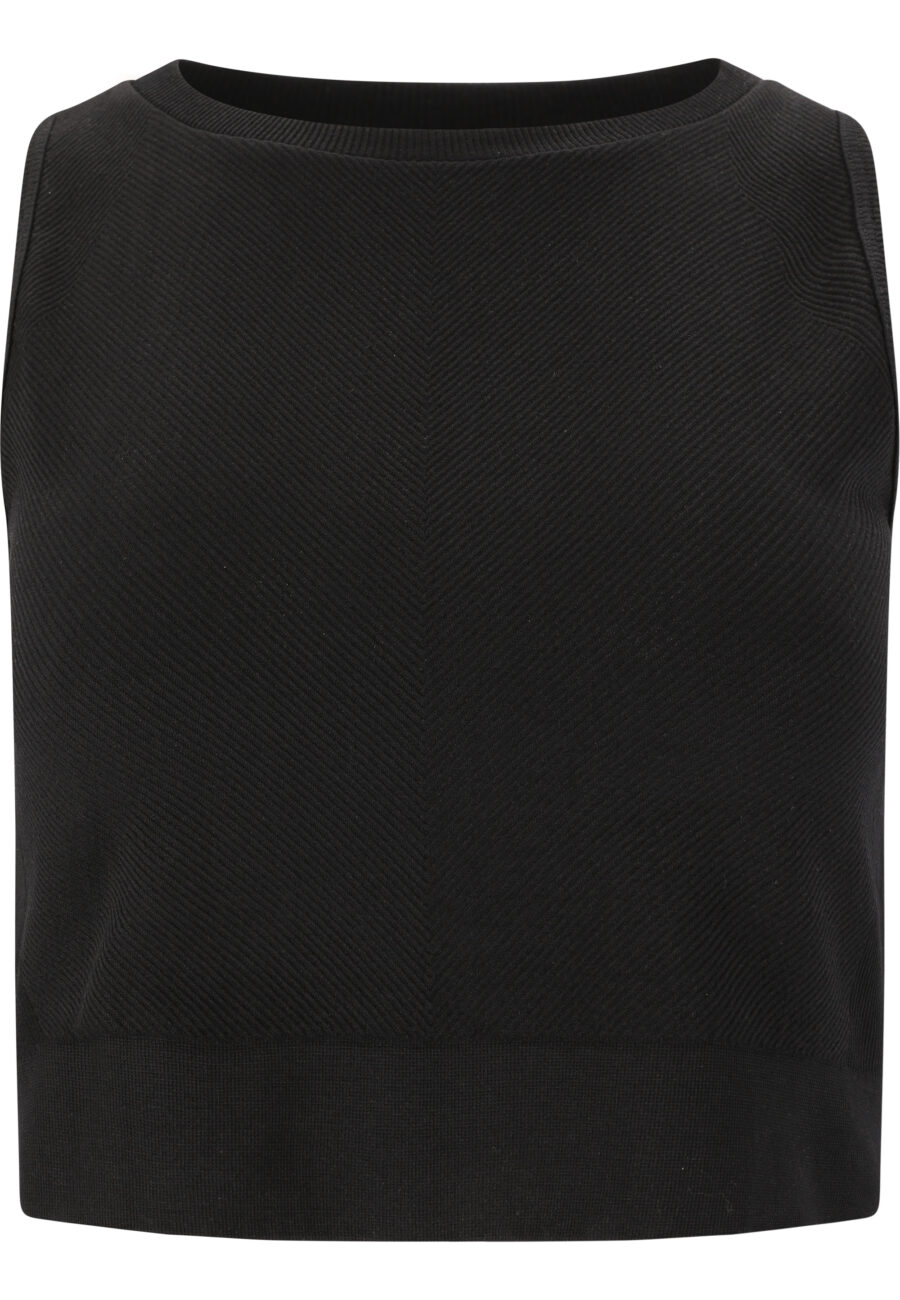 Athlecia Horigami Seamless Cropped Top, Black - Image 2