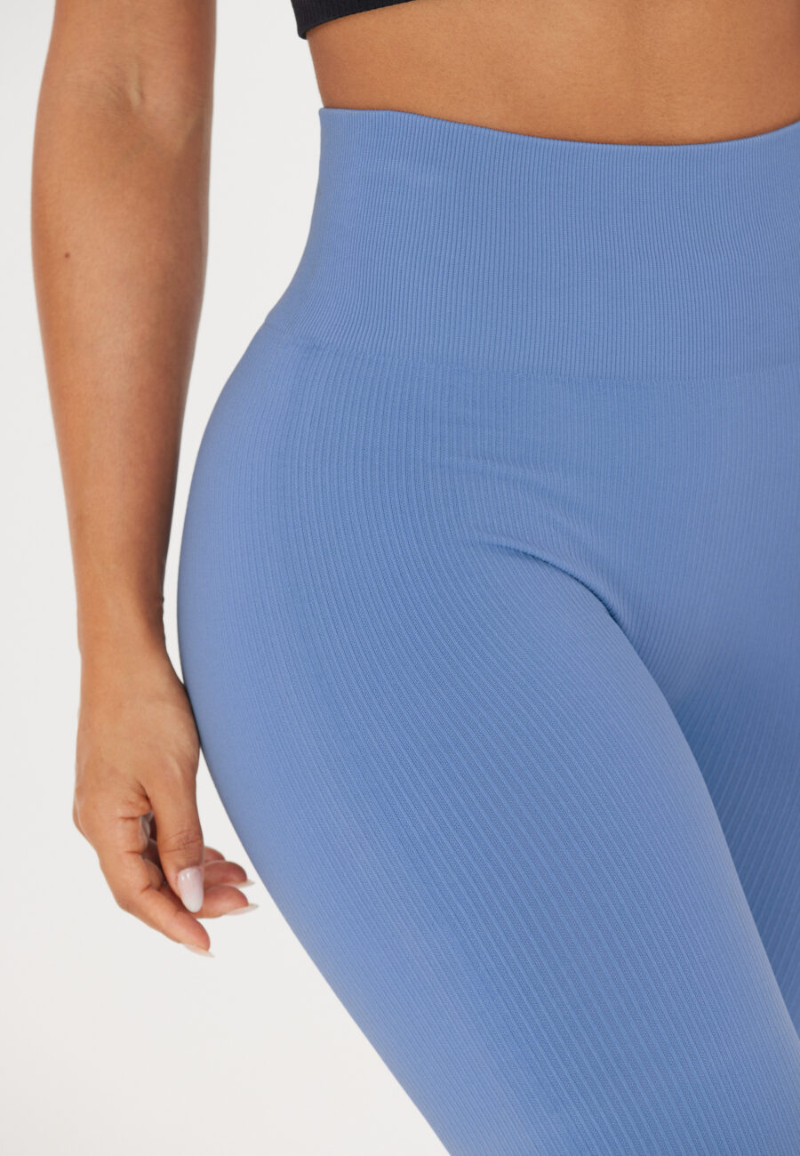 Athlecia Aideny Seamless Rib Leggings, Ebb and Flow - Image 5