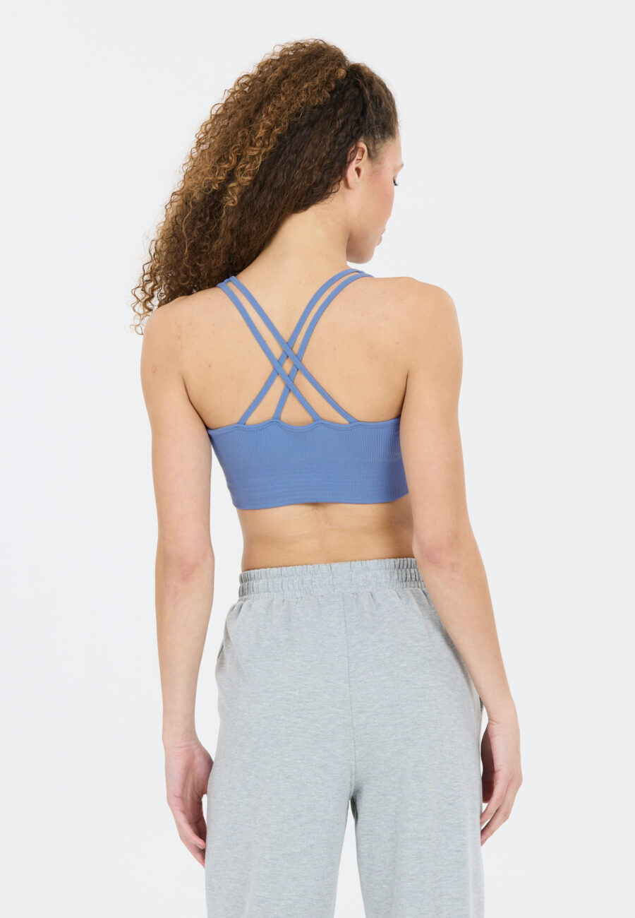 Athlecia Aideny Seamless Rib Sports Bra, Ebb and Flow - Image 2