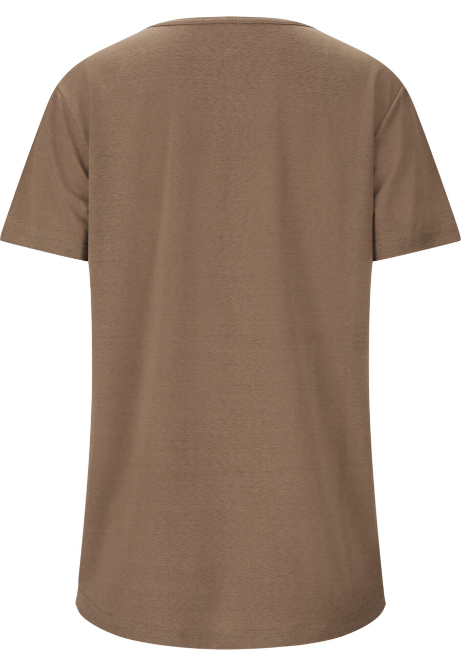 Athlecia Lizzy Stylish Slub Short Sleeve Tee, Walnut - Image 3