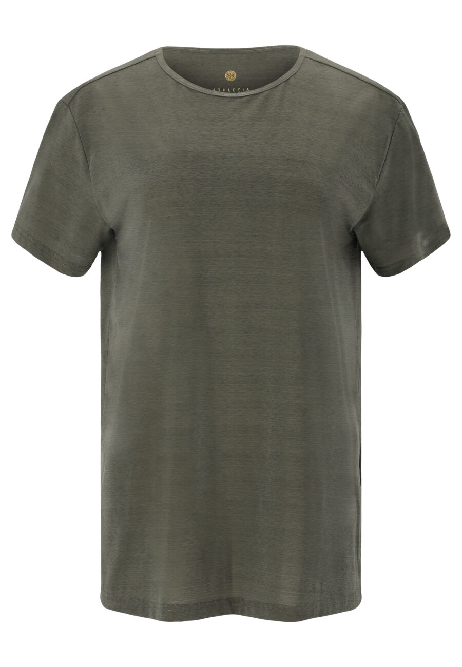 Athlecia Lizzy Stylish Slub Short Sleeve Tee, Desert Green - Image 2