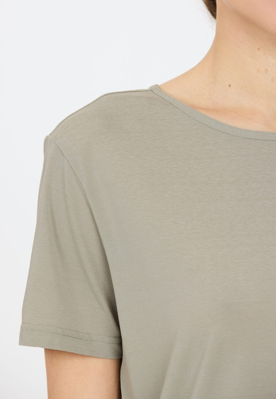 Athlecia Lizzy Stylish Slub Short Sleeve Tee, Forest Fog - Image 7