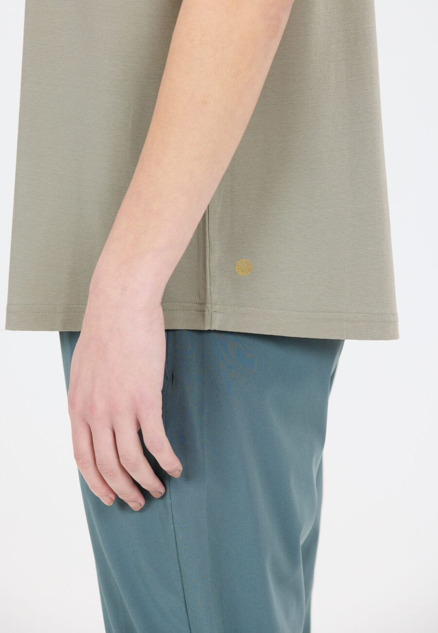 Athlecia Lizzy Stylish Slub Short Sleeve Tee, Forest Fog - Image 6
