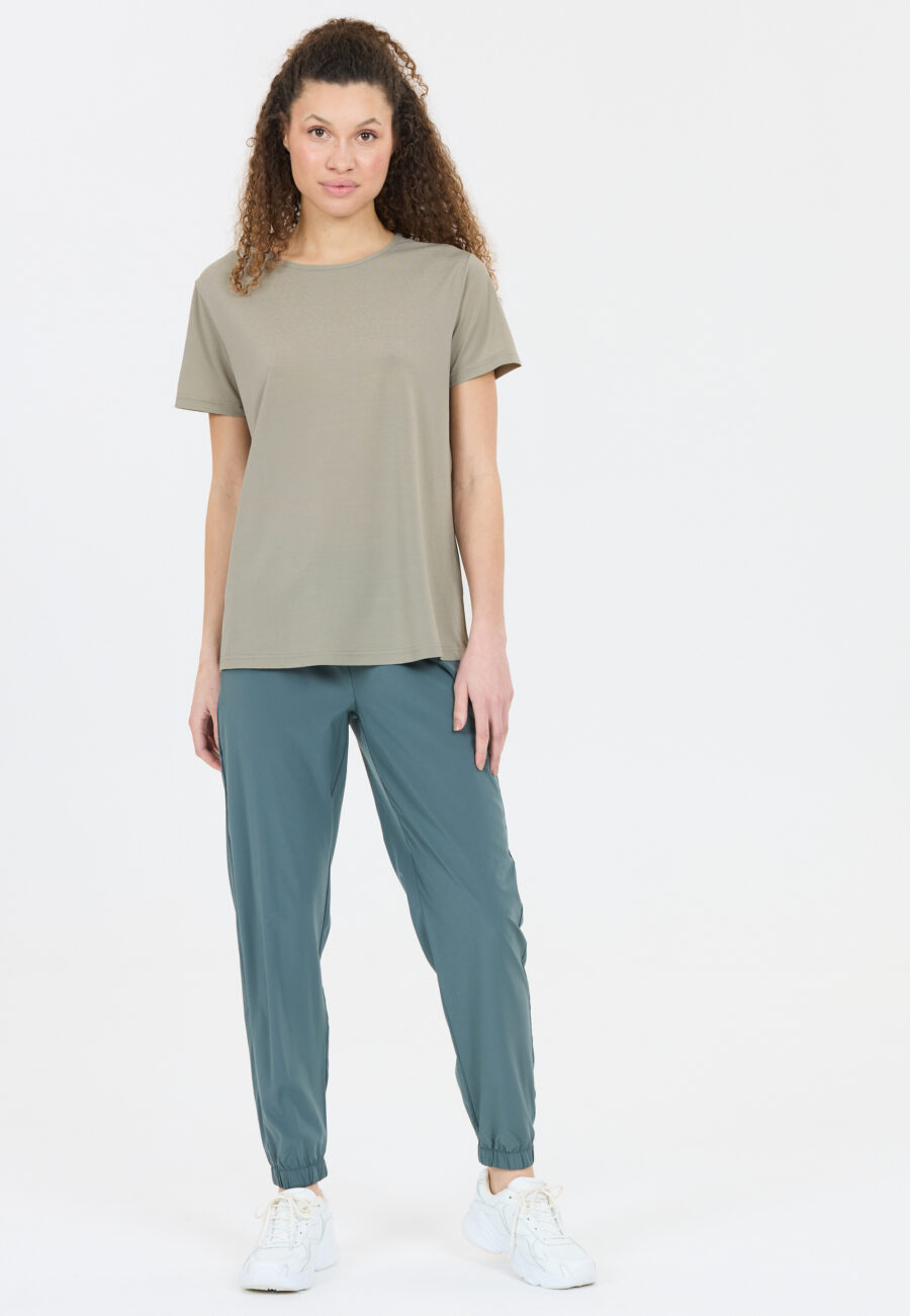 Athlecia Lizzy Stylish Slub Short Sleeve Tee, Forest Fog - Image 5