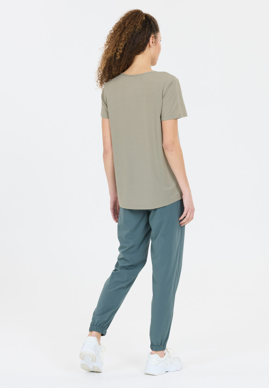 Athlecia Lizzy Stylish Slub Short Sleeve Tee, Forest Fog - Image 4