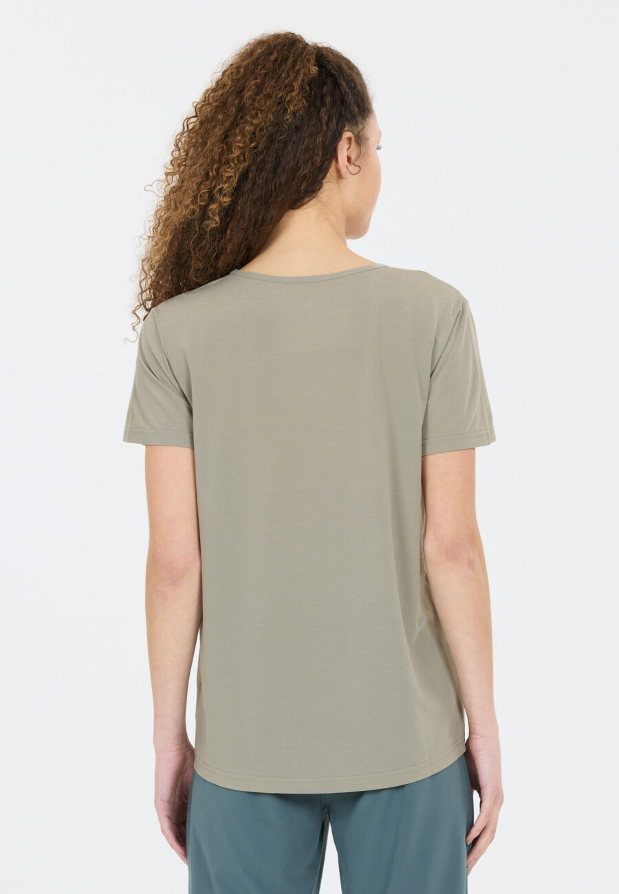 Athlecia Lizzy Stylish Slub Short Sleeve Tee, Forest Fog - Image 2