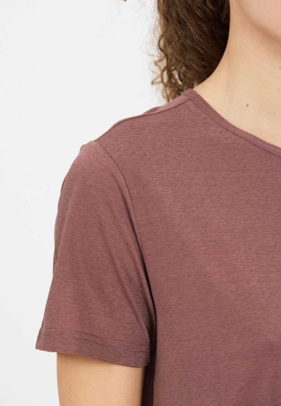 Athlecia Lizzy Stylish Slub Short Sleeve Tee, Rose Taupe - Image 5