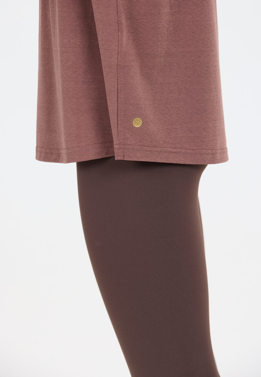 Athlecia Lizzy Stylish Slub Short Sleeve Tee, Rose Taupe - Image 6