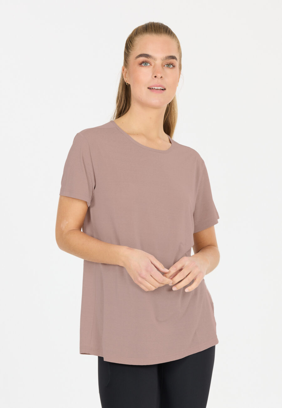 Athlecia Lizzy Stylish Slub Short Sleeve Tee, Sphinxsand
