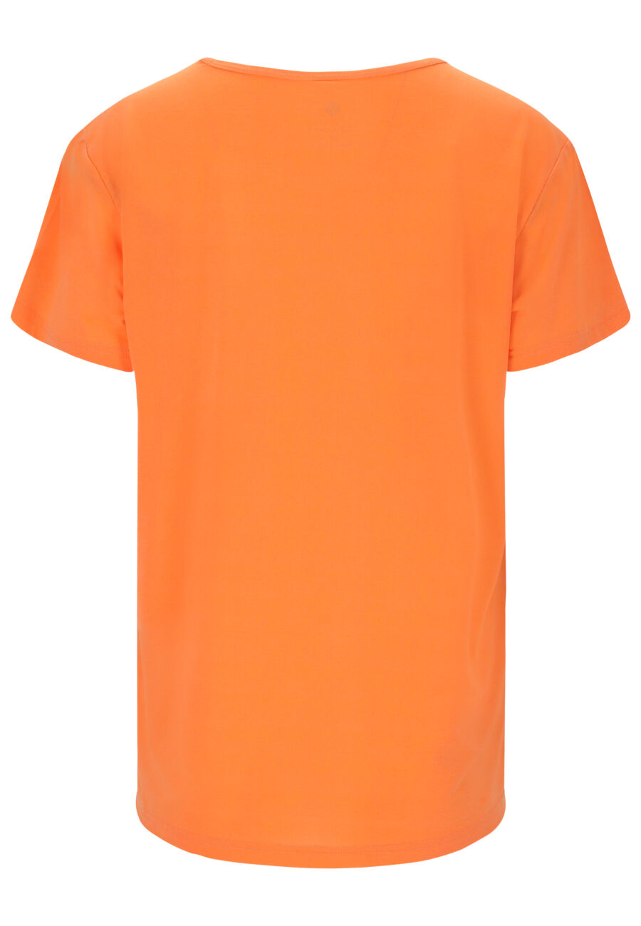 Athlecia Lizzy Slub Short Sleeve T-shirt, Tangerine - Image 3