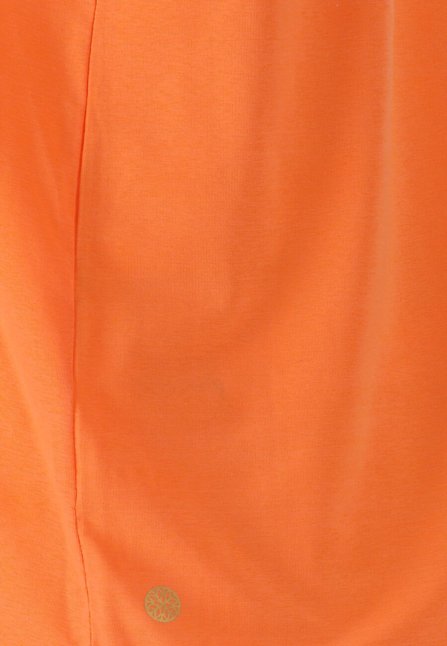Athlecia Lizzy Slub Short Sleeve T-shirt, Tangerine - Image 4
