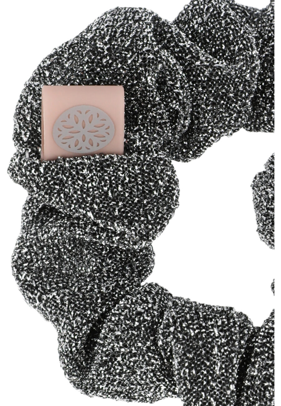 Athlecia Rabia Glitter Scrunchie Hair Accessory, Silver - Image 2