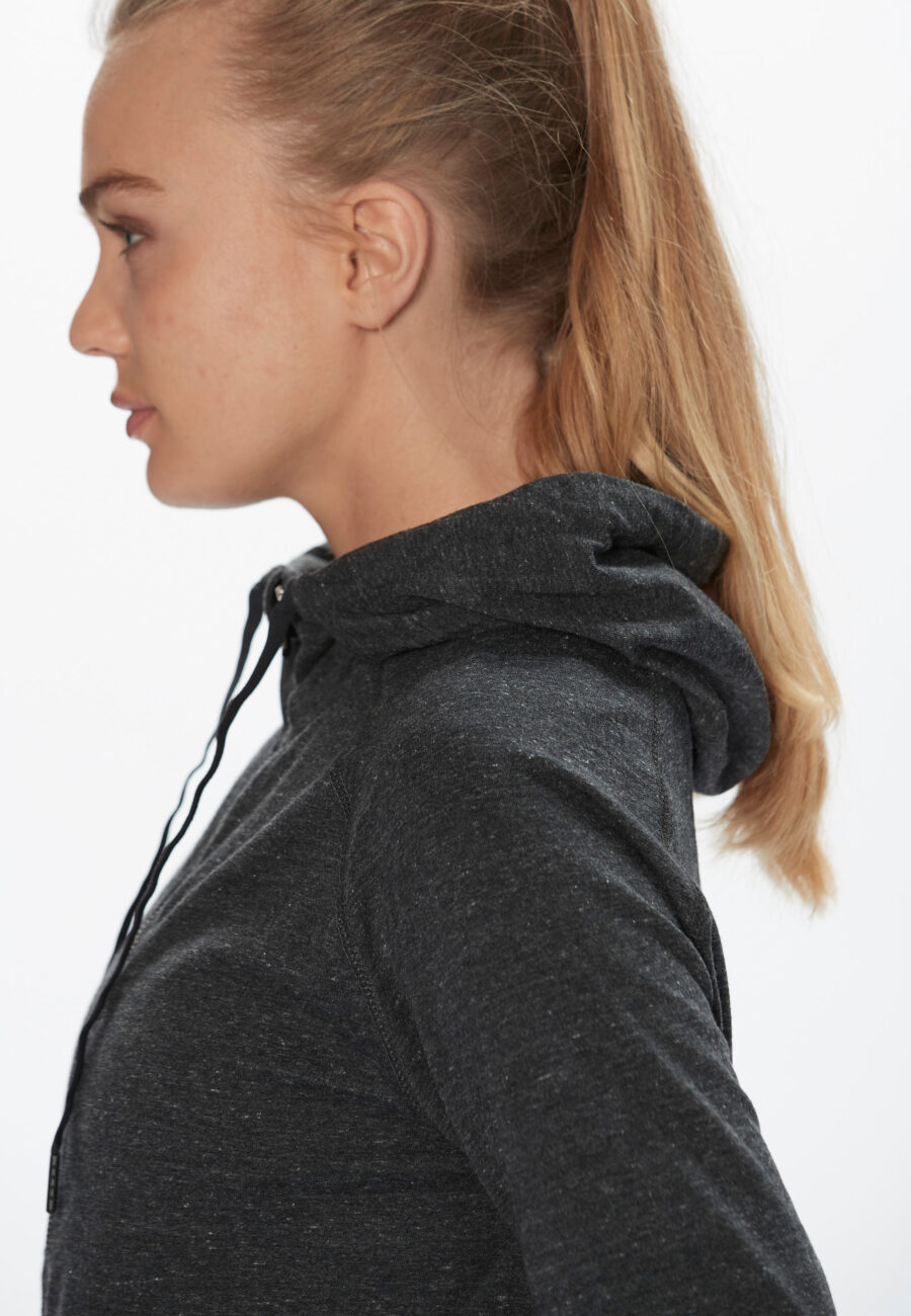 Athlecia Chestine Melange Hoodie Sweatshirt, Dark Grey Melange - Image 7