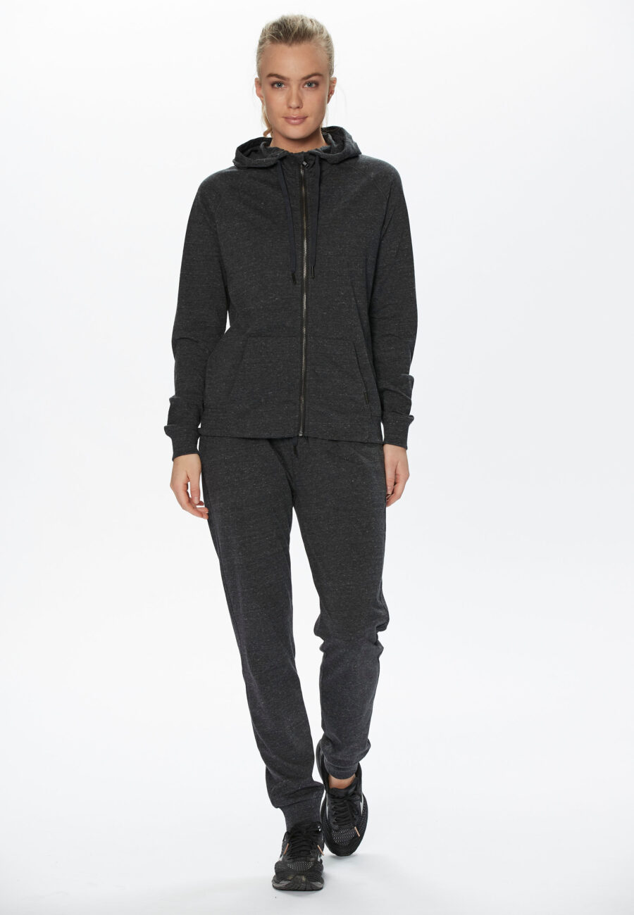 Athlecia Chestine Melange Hoodie Sweatshirt, Dark Grey Melange - Image 8