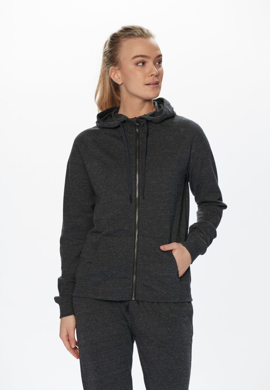 Athlecia Chestine Melange Hoodie Sweatshirt, Dark Grey Melange