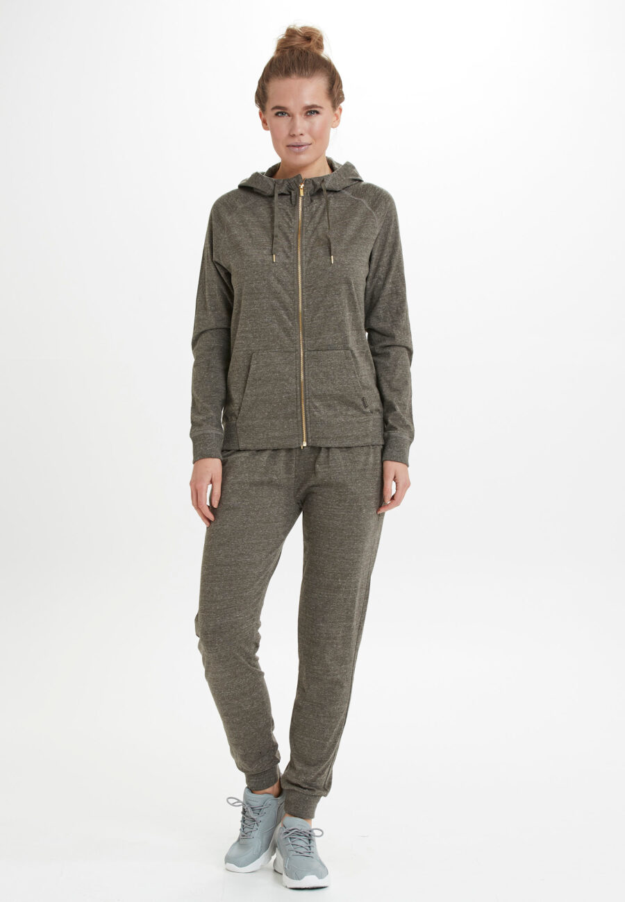 Athlecia Chestine Melange Hoodie Sweatshirt, Olive - Image 7