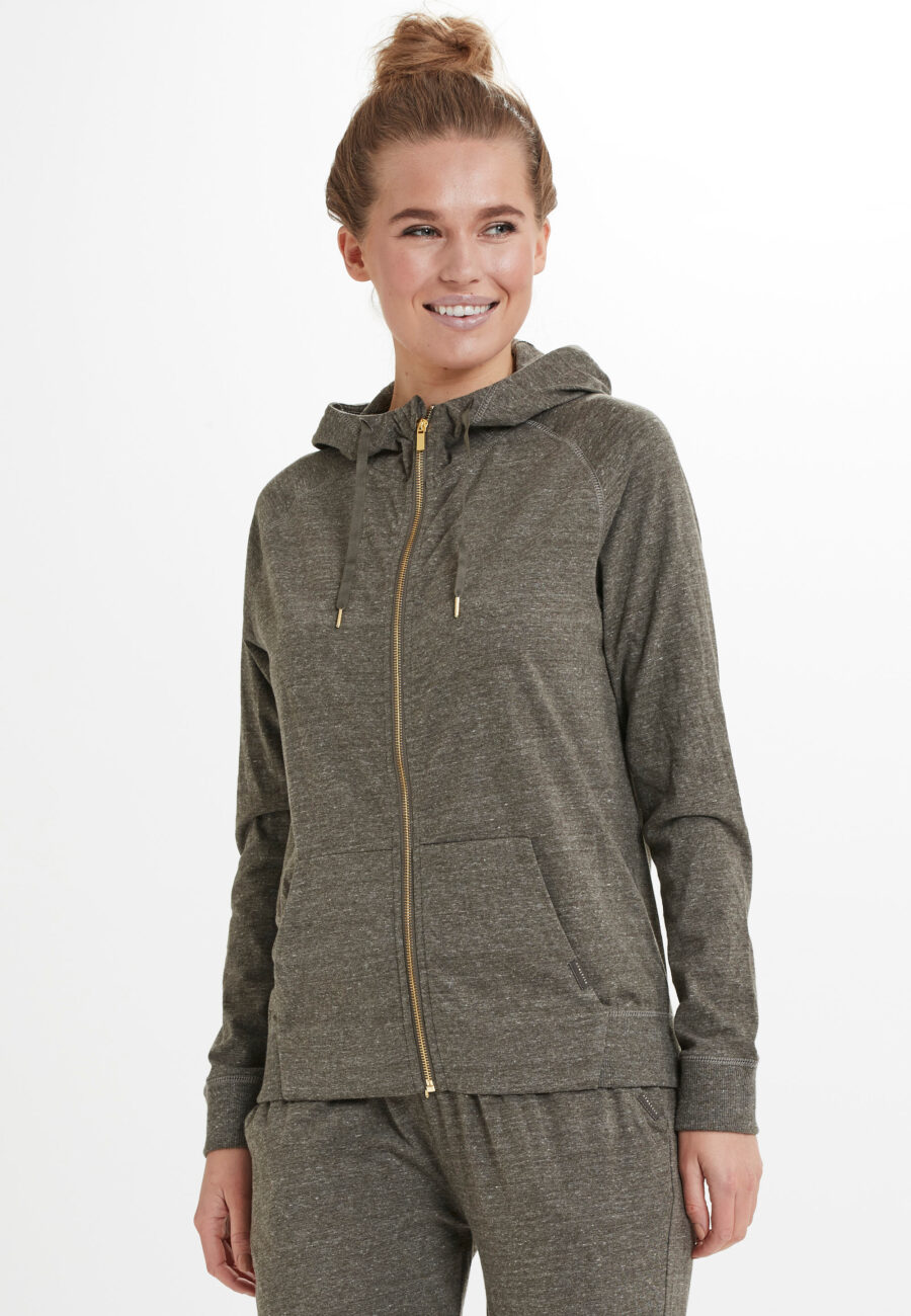 Athlecia Chestine Melange Hoodie Sweatshirt, Olive - Image 8