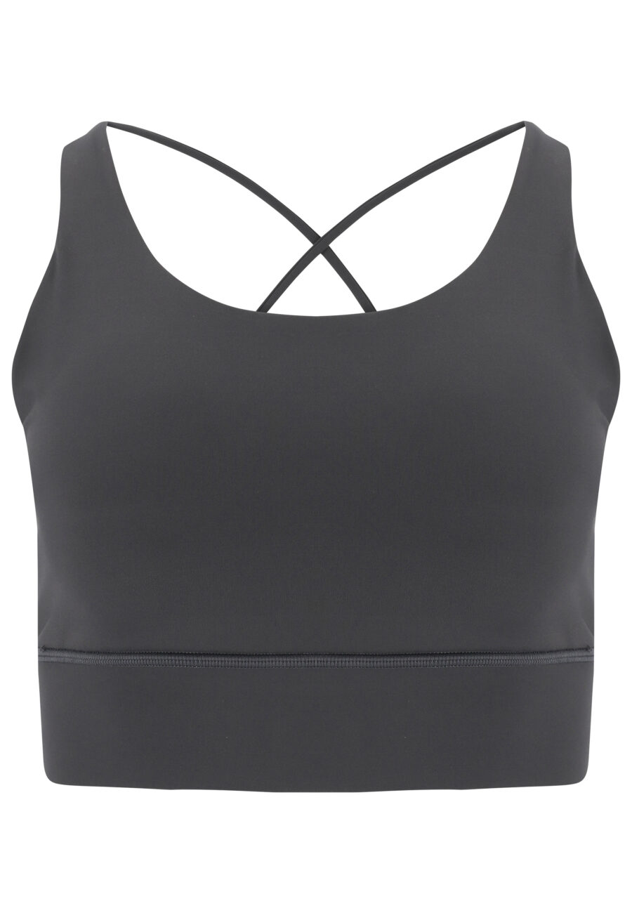 Athlecia Gaby Women's Performance Sports Bra, Dark Concrete - Image 2