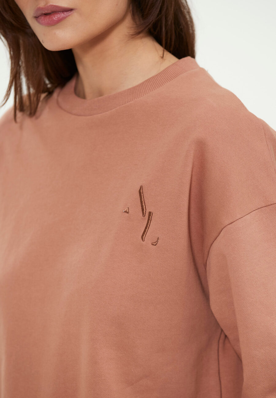 Athlecia Lia W Comfortable Oversized Sweatshirt, Mocha Mousse - Image 2