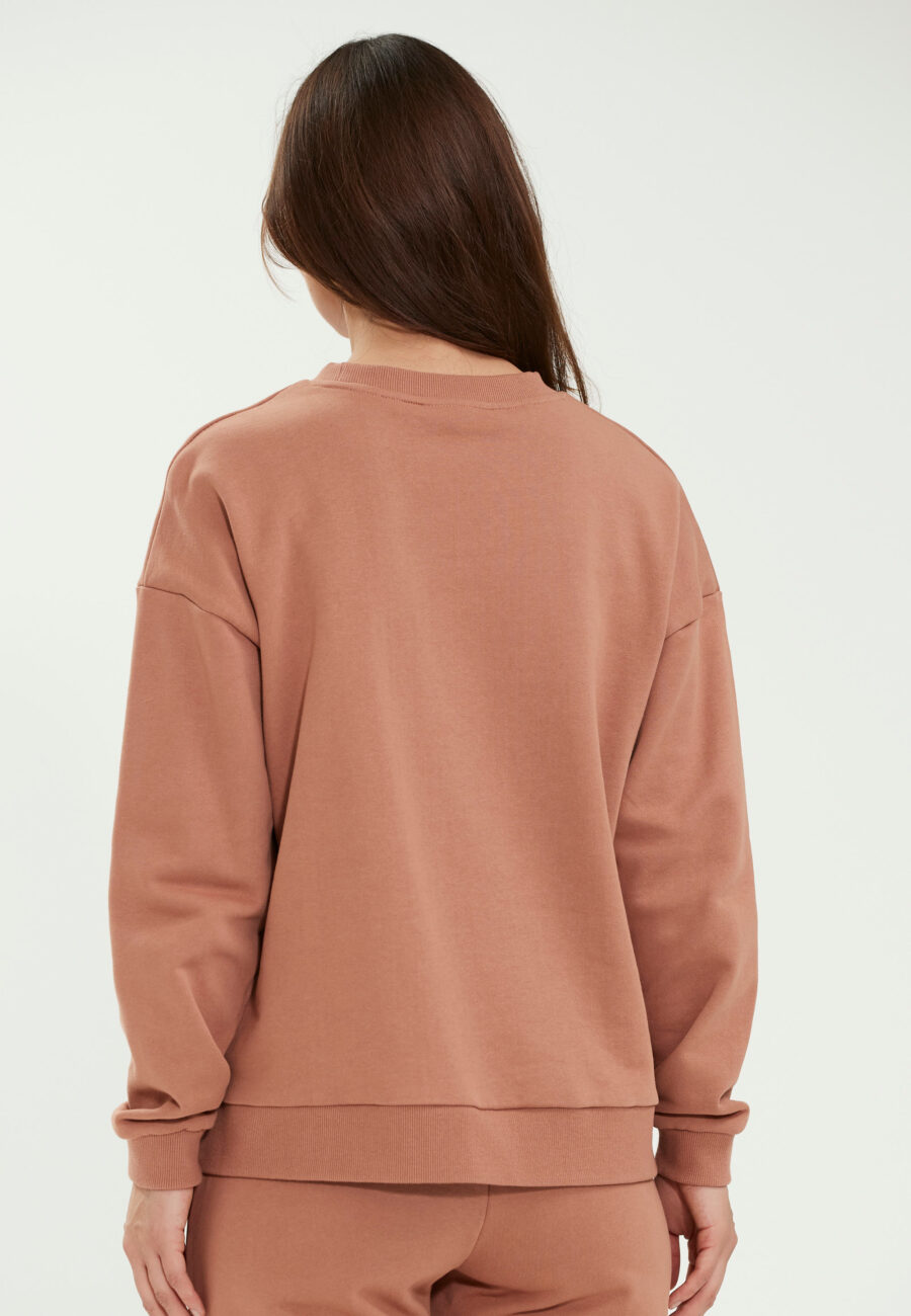 Athlecia Lia W Comfortable Oversized Sweatshirt, Mocha Mousse - Image 5