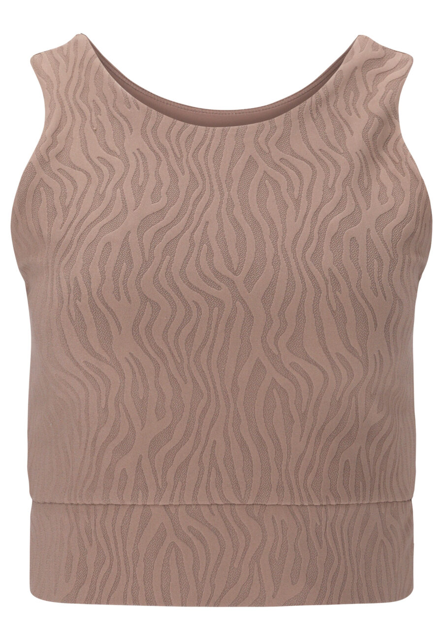 Athlecia Alma Sports Bra, Deep Taupe - Image 5