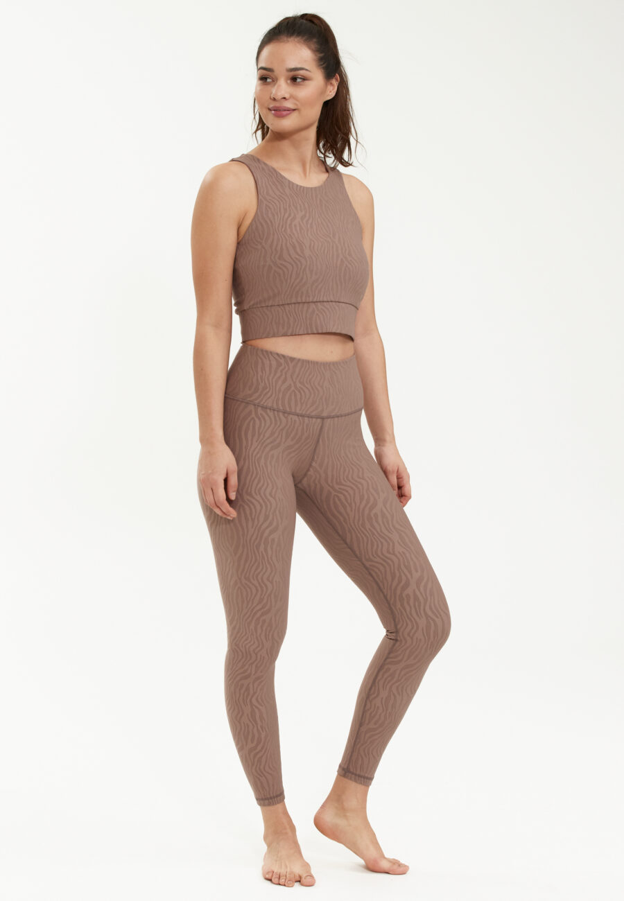 Athlecia Alma Sports Bra, Deep Taupe - Image 8