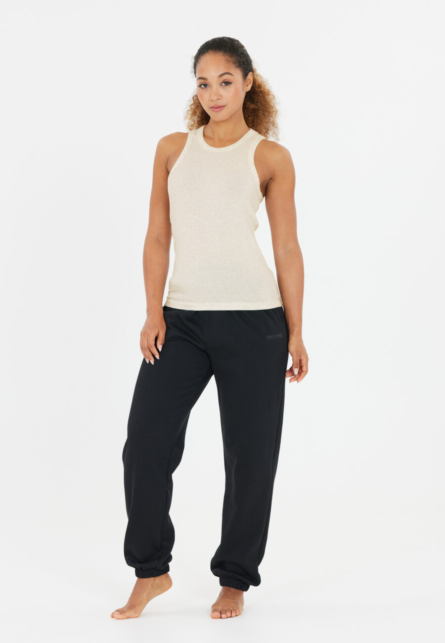 Athlecia Lankae Fitted Ribbed Top, Light Grey Melange - Image 7