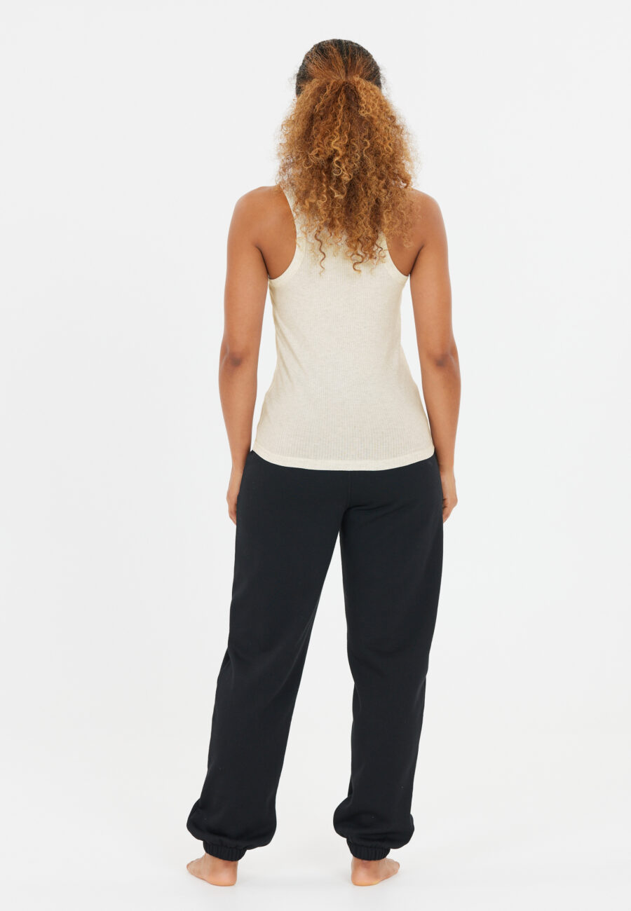 Athlecia Lankae Fitted Ribbed Top, Light Grey Melange - Image 8
