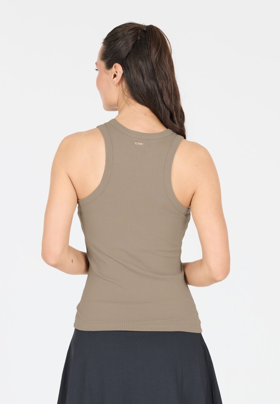 Athlecia Lankae Comfortable Cotton Modal Top, Vintage Khaki - Image 6