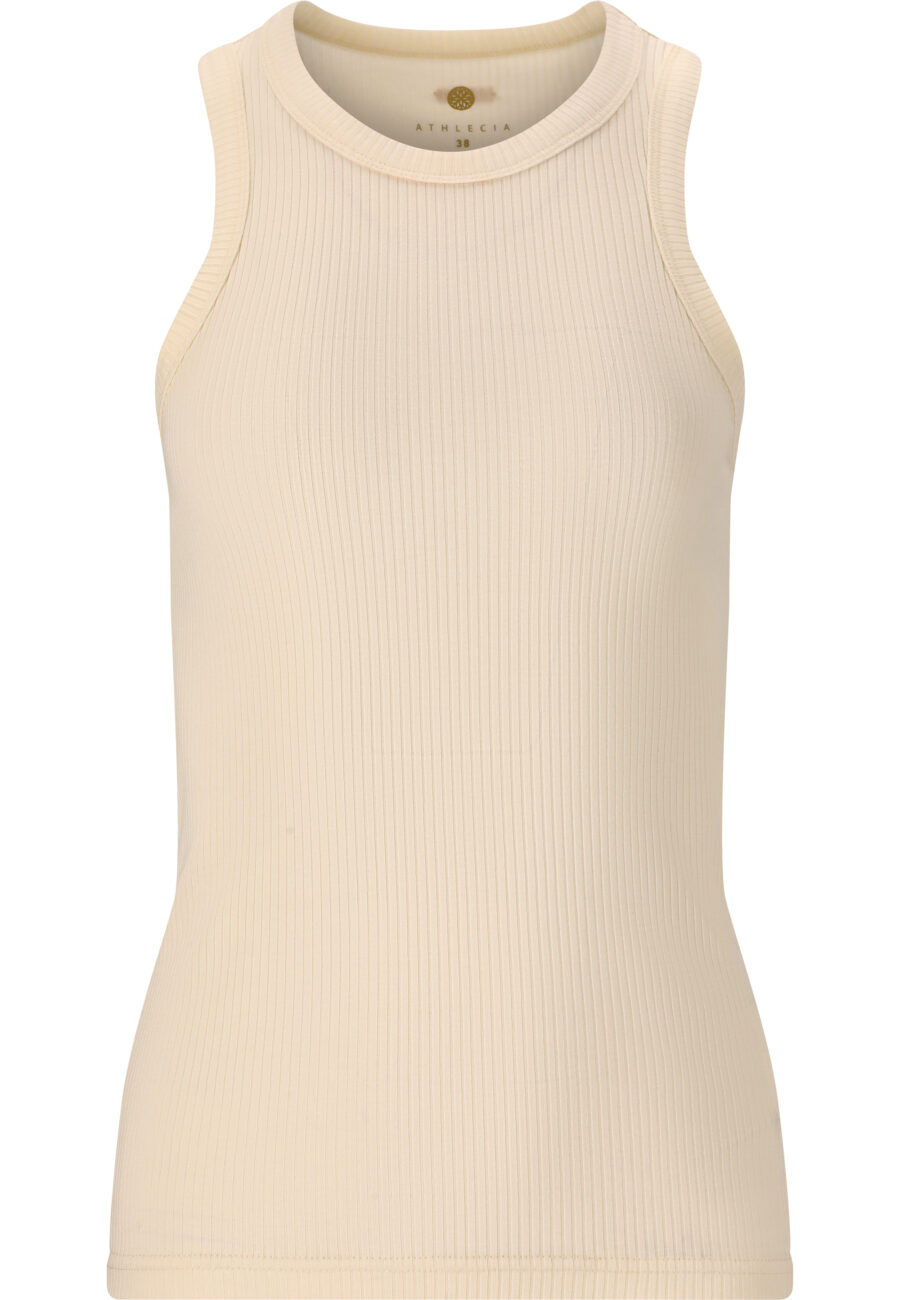 Athlecia Lankae Fitted Ribbed Top, Whisper White - Image 2