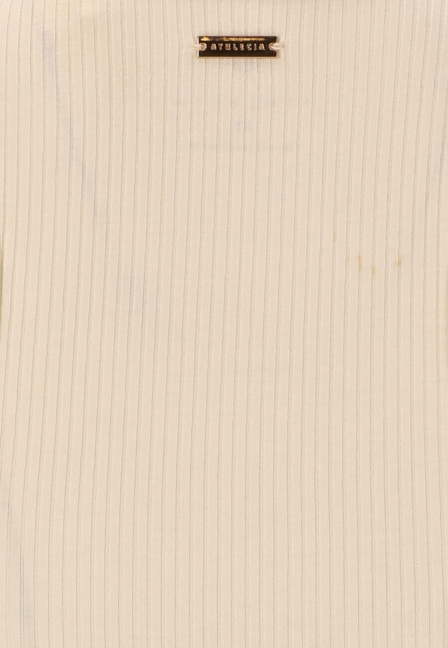 Athlecia Lankae Fitted Ribbed Top, Whisper White - Image 4