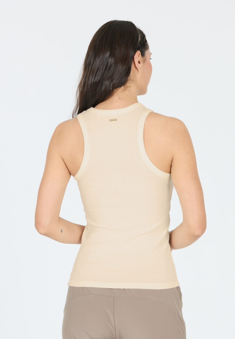 Athlecia Lankae Fitted Ribbed Top, Whisper White - Image 8