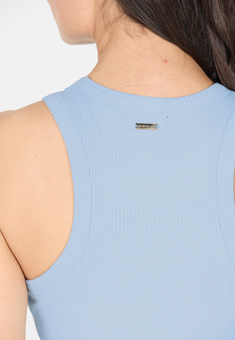 Athlecia Lankae Fitted Ribbed Top, Windsurfer - Image 3