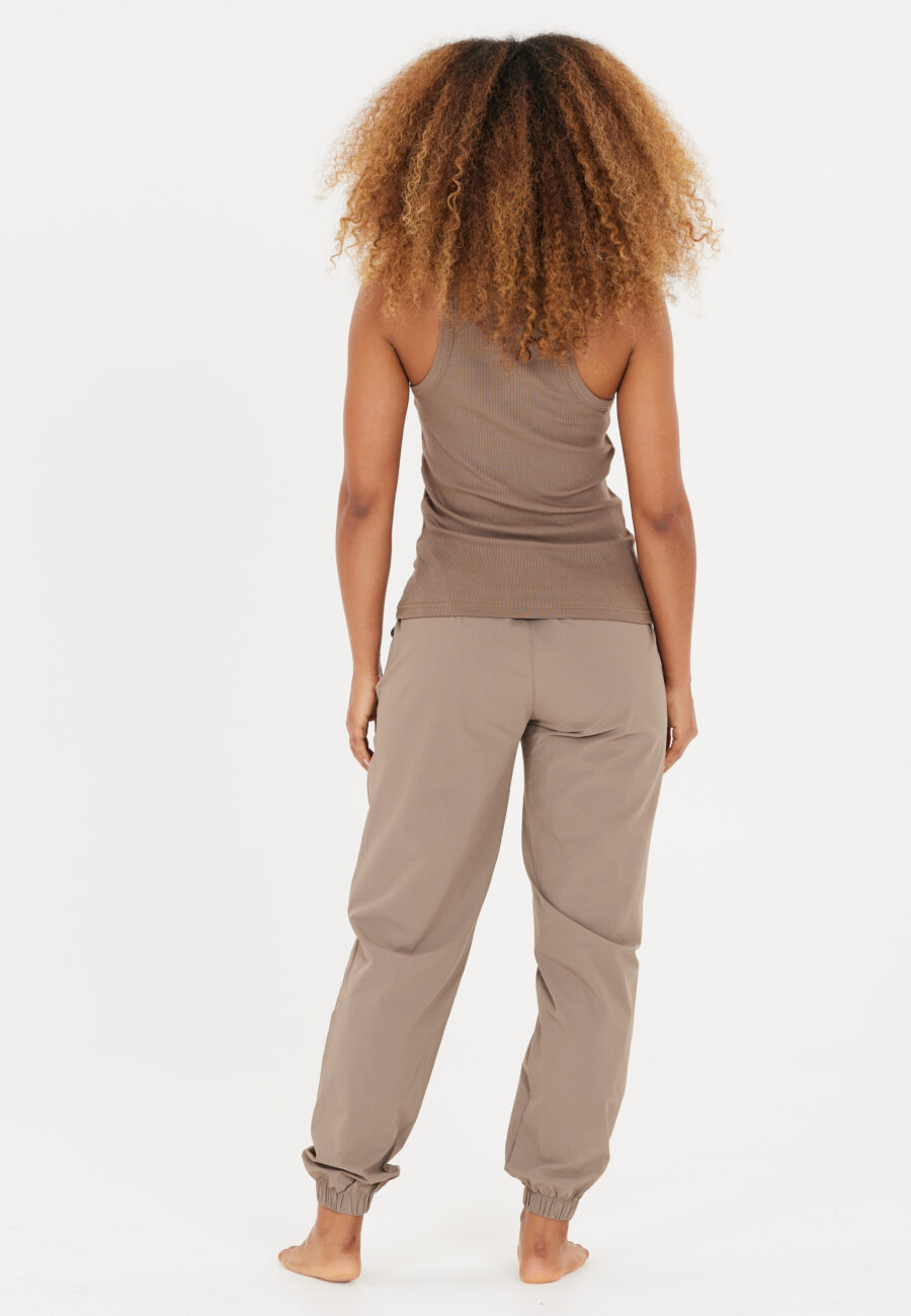 Athlecia Lankae Fitted Ribbed Top, Walnut - Image 8