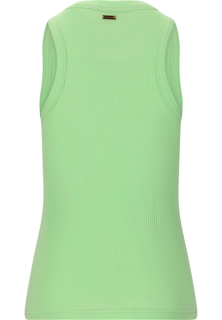 Athlecia Lankae Fitted Ribbed Top, Green Ash - Image 3