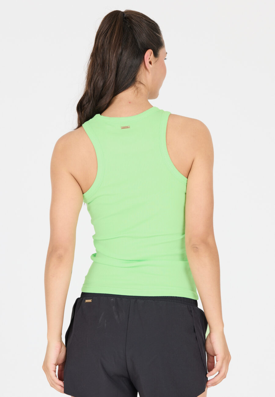 Athlecia Lankae Fitted Ribbed Top, Green Ash - Image 8