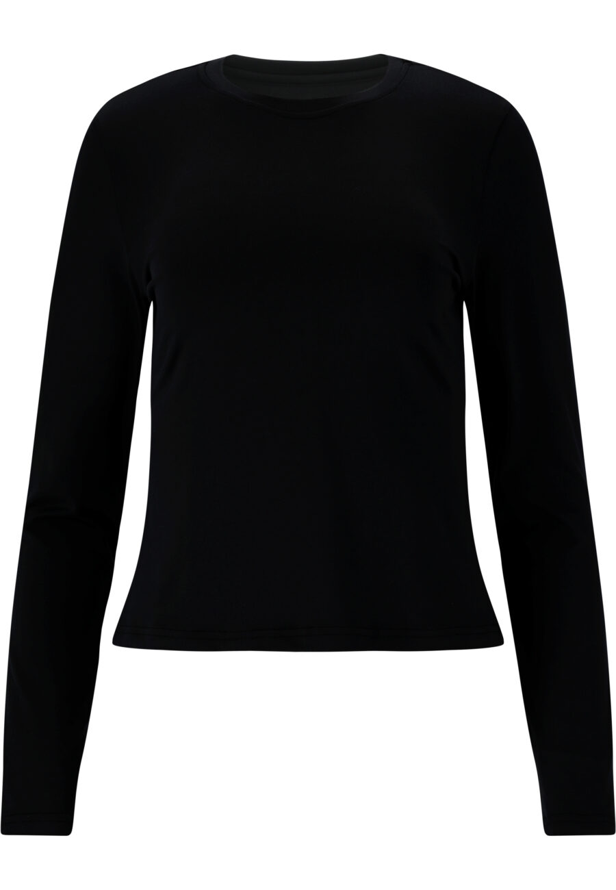 Athlecia Almi Long Sleeve Performance Tee, Black - Image 2