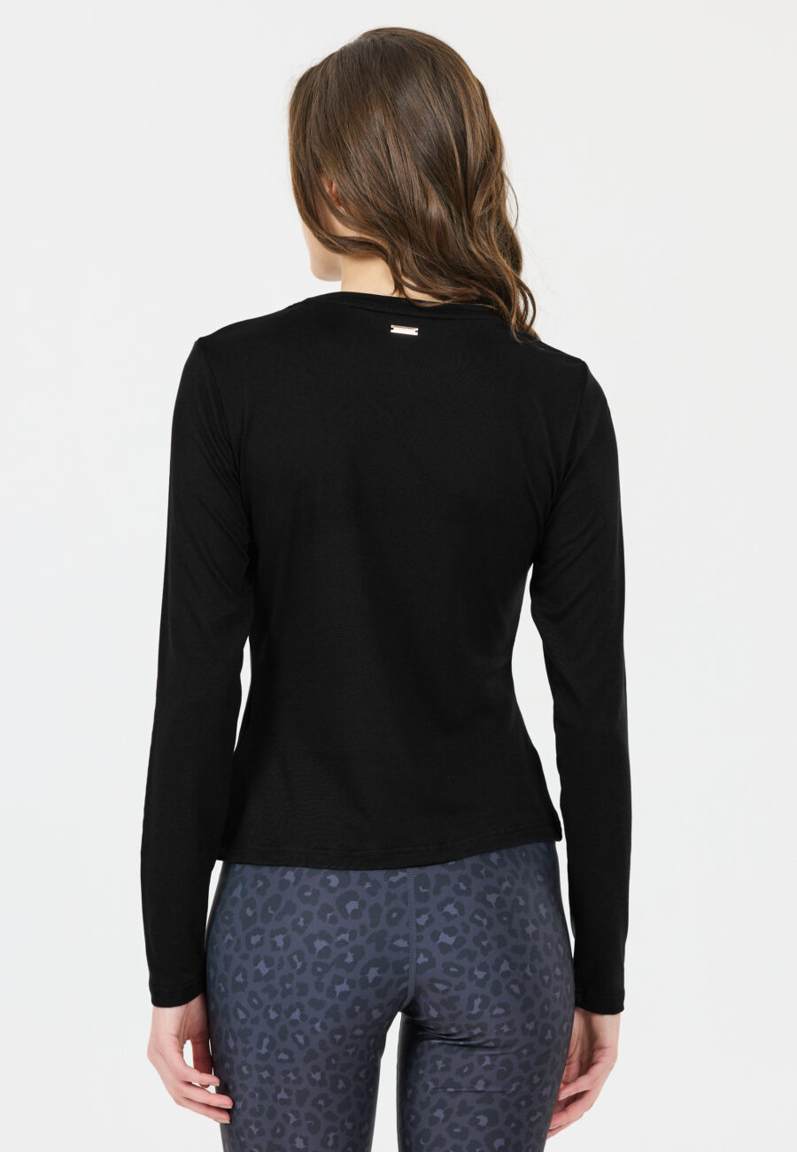 Athlecia Almi Long Sleeve Performance Tee, Black - Image 8