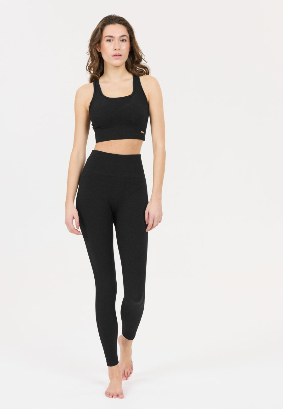 Athlecia Aideny Seamless Rib Sports Bra, Black - Image 8