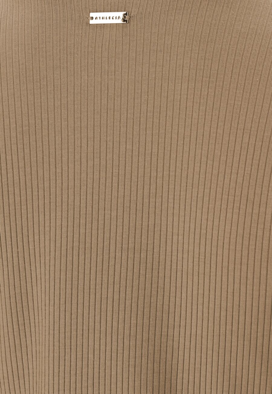 Athlecia Lankae Ribbed Long Sleeve T-Shirt, Sepia Tint - Image 4
