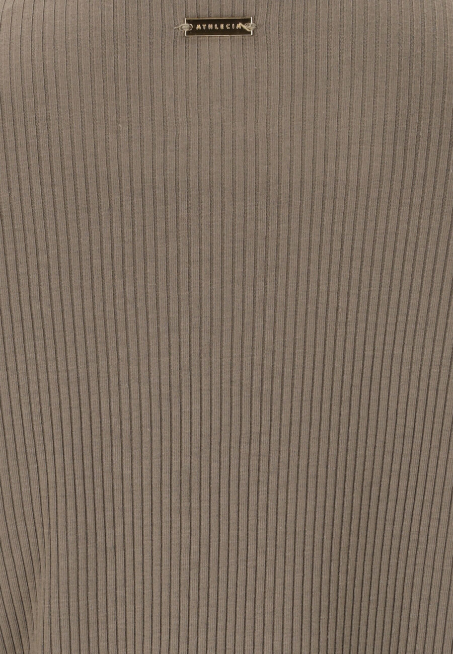Athlecia Lankae Ribbed Long Sleeve T-Shirt, Walnut - Image 8