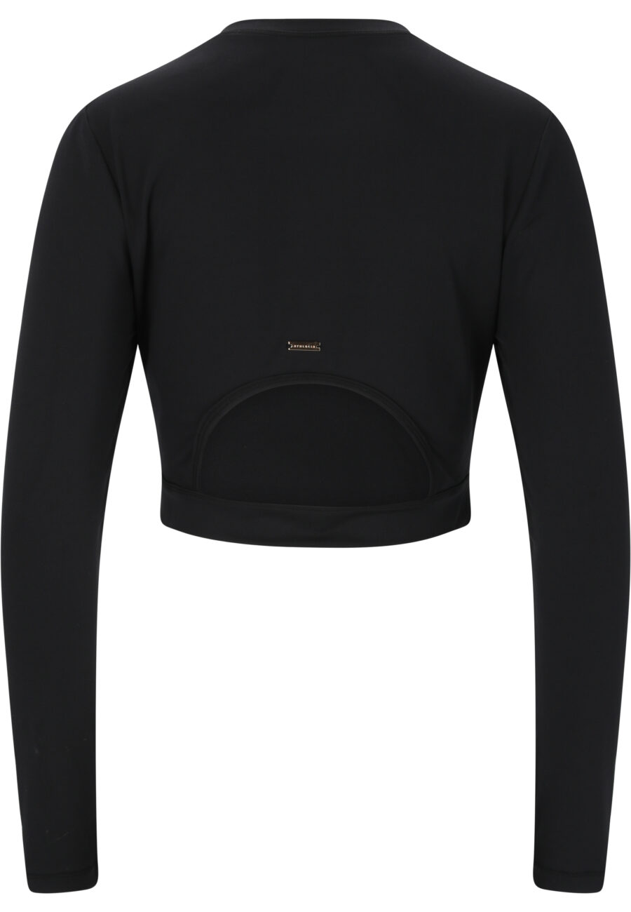 Athlecia Marianne Womens Cropped Long Sleeve Tee, Black - Image 3