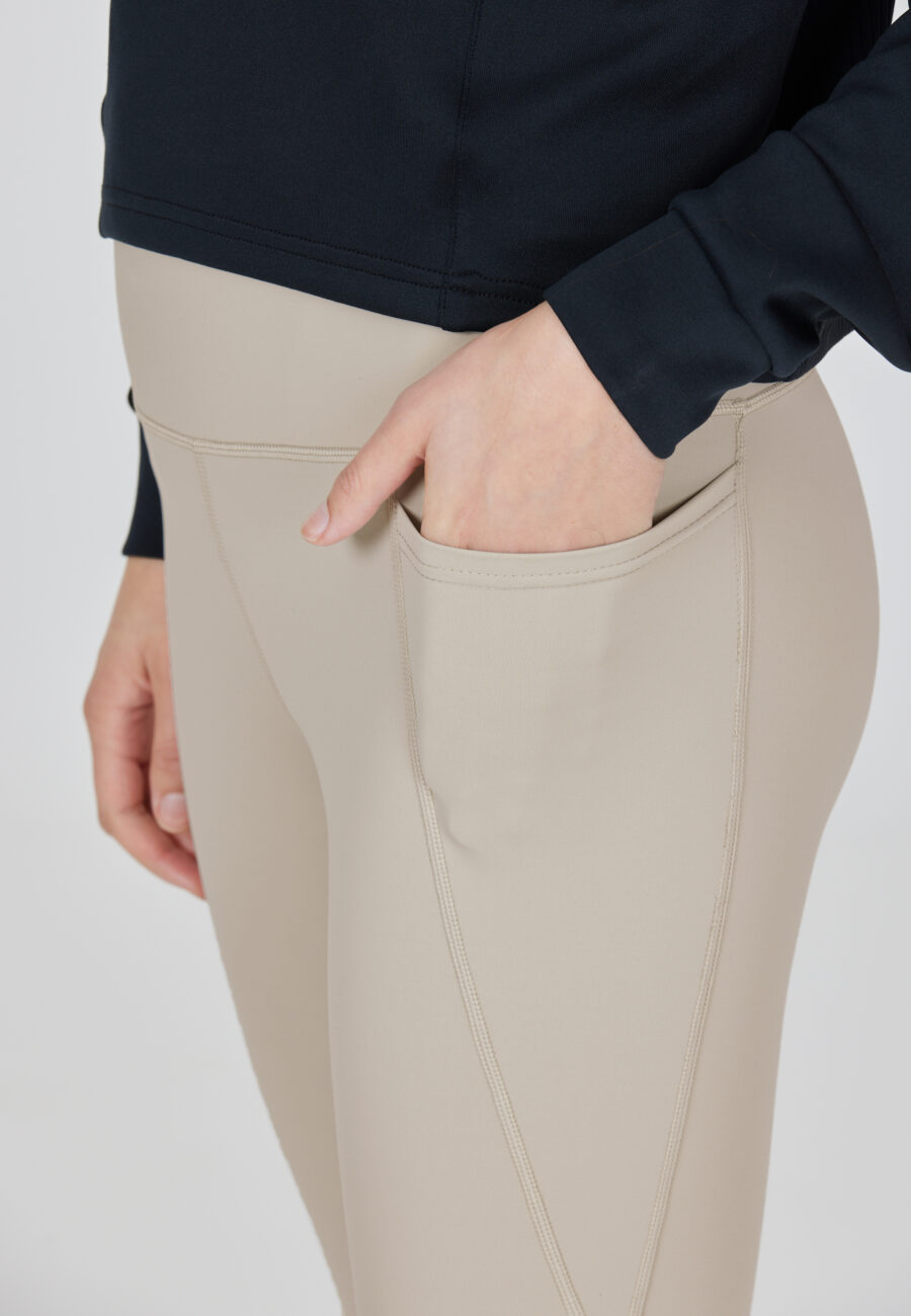 Athlecia Aliya High Waist Pocket Leggings, Dove - Image 3
