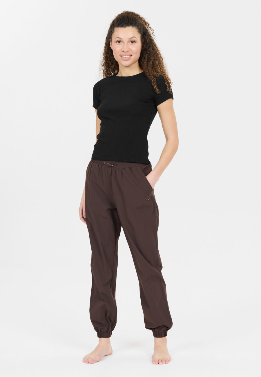 Athlecia Lankae Ribbed Short Sleeve T-Shirt, Black - Image 3