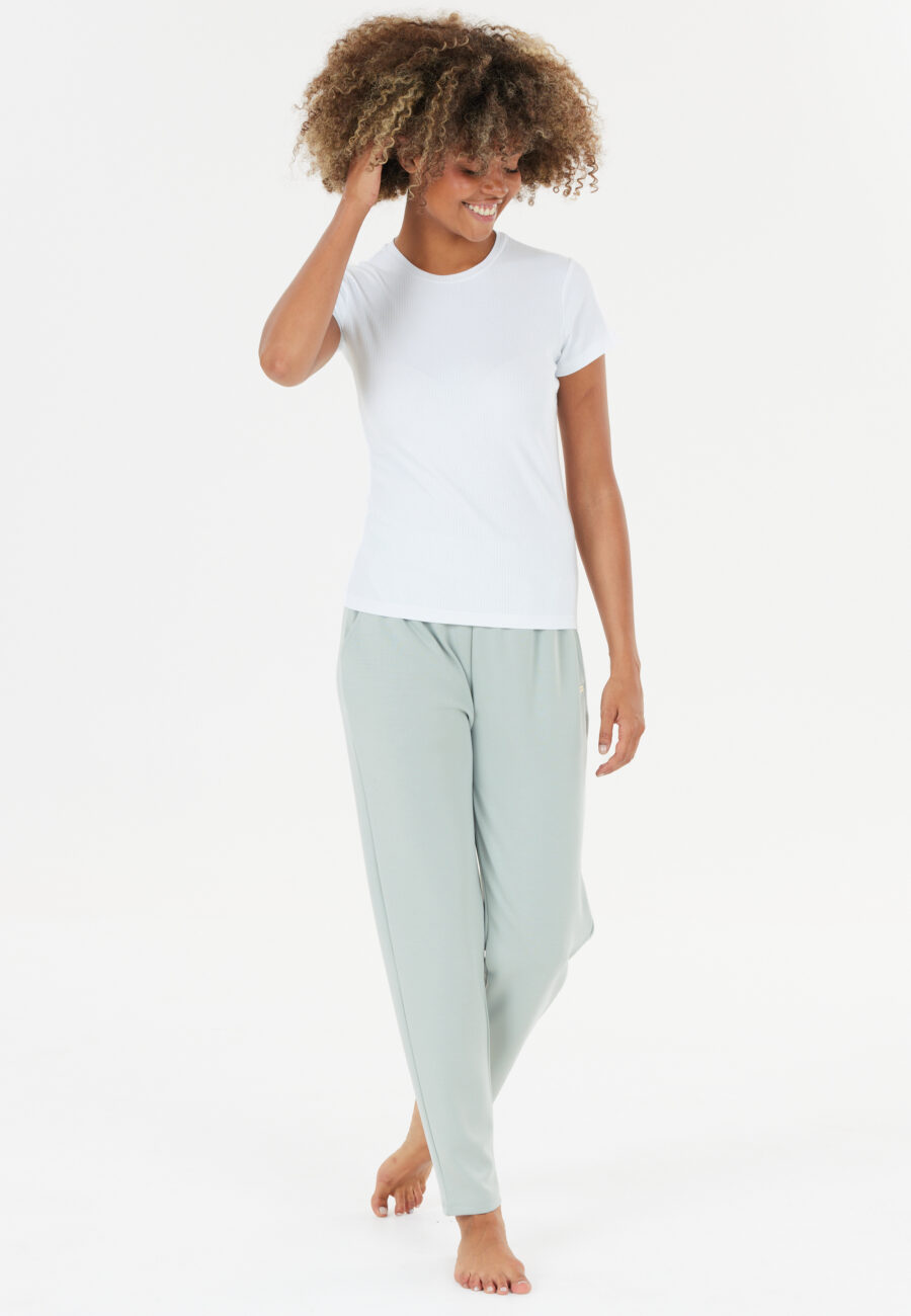 Athlecia Lankae Ribbed Short Sleeve T-Shirt, White