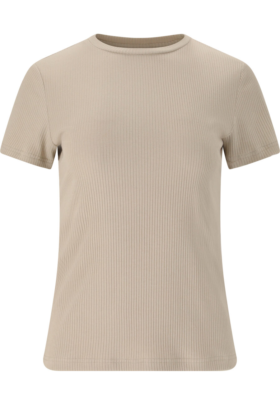 Athlecia Lankae Ribbed Short Sleeve T-Shirt, Dove - Image 6