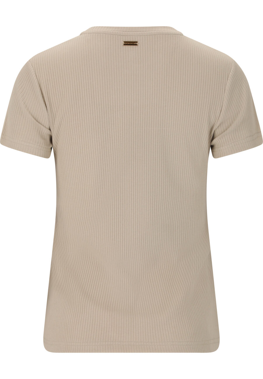 Athlecia Lankae Ribbed Short Sleeve T-Shirt, Dove - Image 7