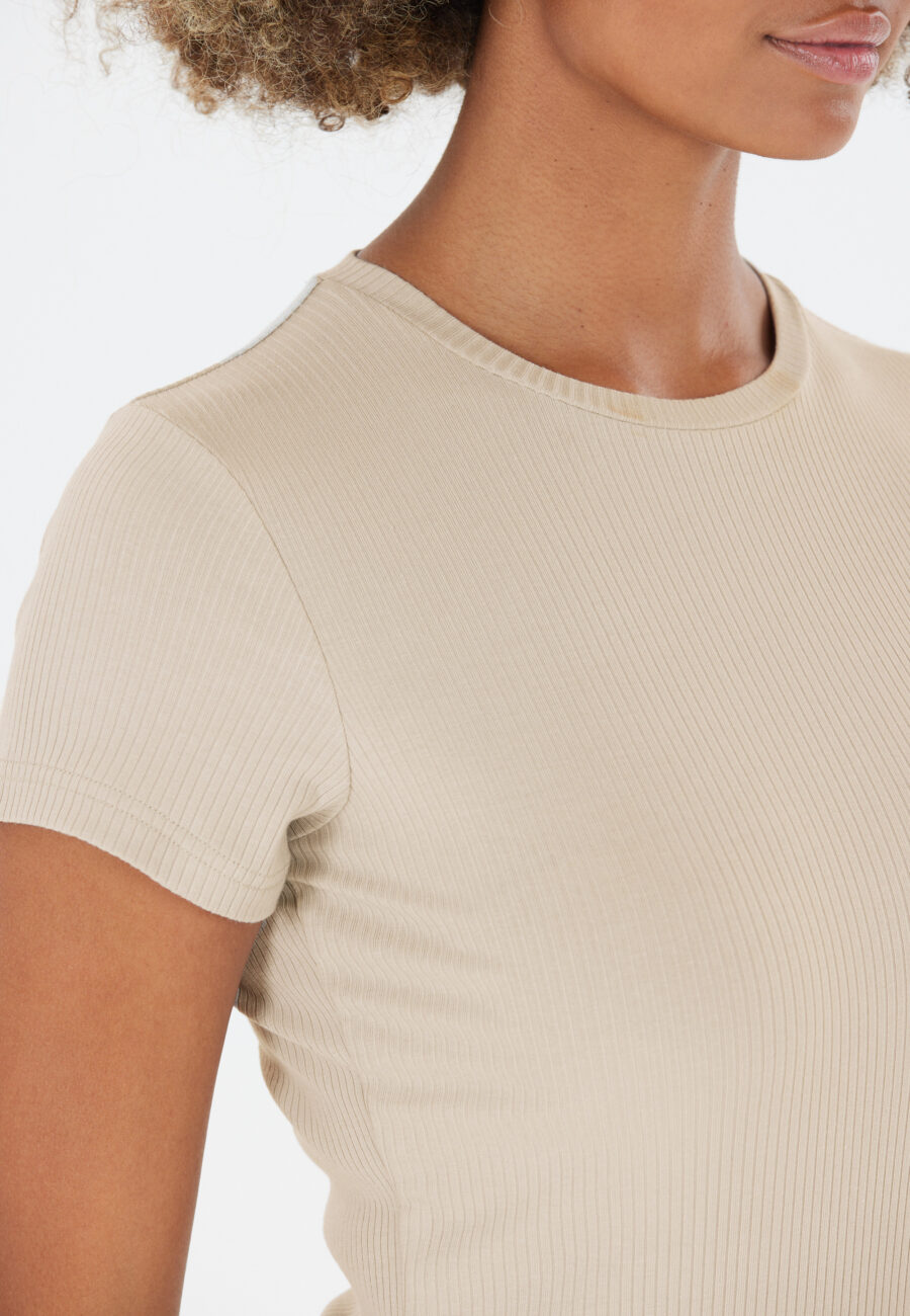 Athlecia Lankae Ribbed Short Sleeve T-Shirt, Dove