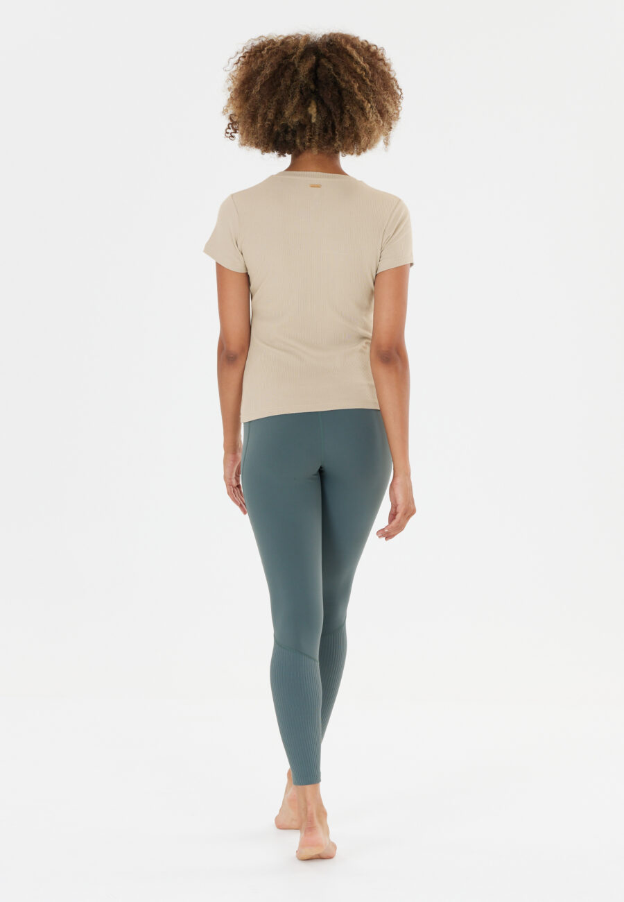 Athlecia Lankae Ribbed Short Sleeve T-Shirt, Dove - Image 9