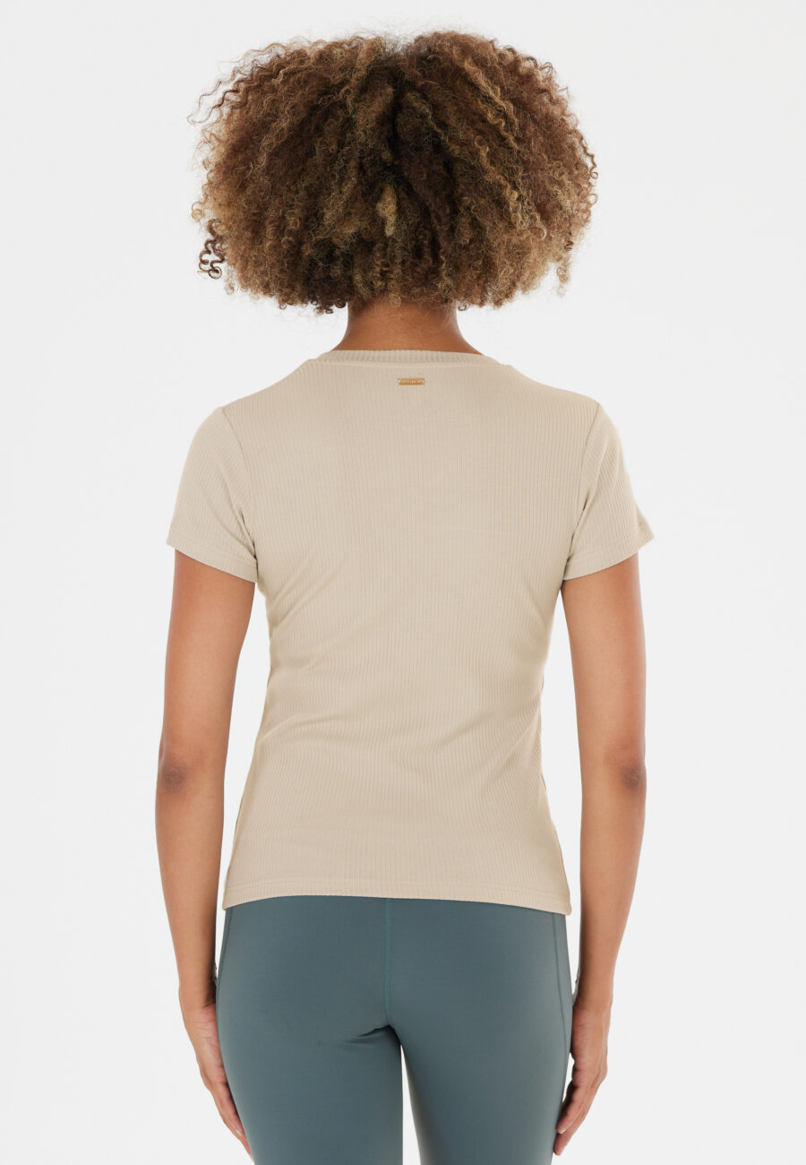 Athlecia Lankae Ribbed Short Sleeve T-Shirt, Dove - Image 5